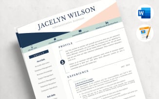 JACELYN - Professional Resume for Administrative Assistant and Matching Cover Letter