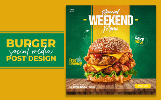 Special Weekend Social Media Food Design