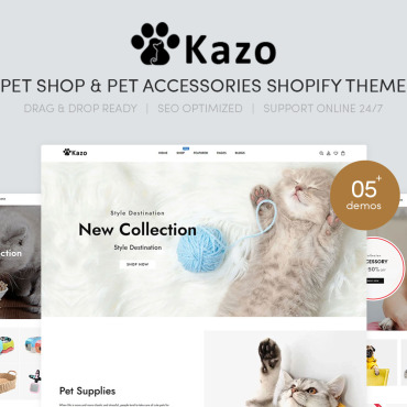 Kazo Pet Shop Pet Accessories Shopify Theme #216150