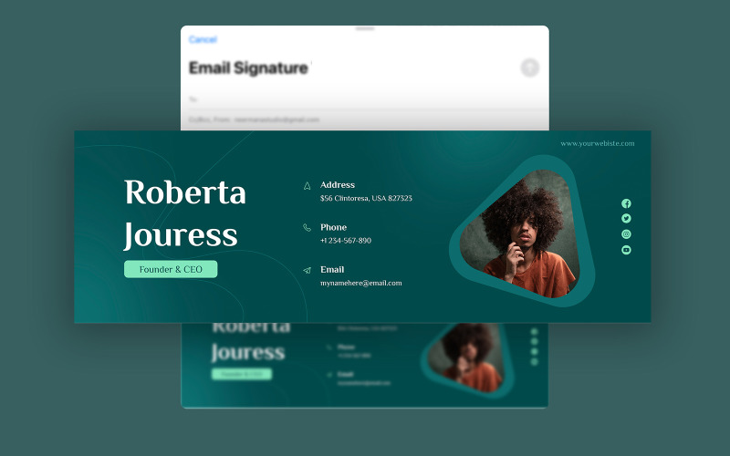 Creative Studio Email Signature Template UI Element