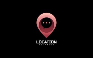Location Chat Gradient Logo