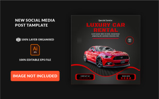 Luxury Car Rental Social media post template