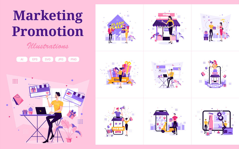 M321 - Marketing Promotion Illustrations