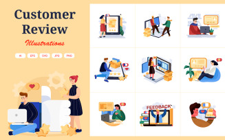 M338 - Customer Review Illustration Pack