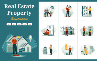 M343 - Real Estate Property Illustrations