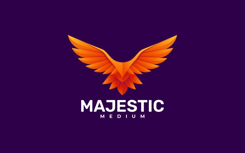 Majesty Bird Gradient Logo Logo Template
