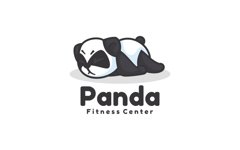Panda Simple Mascot Logo Style Logo Template