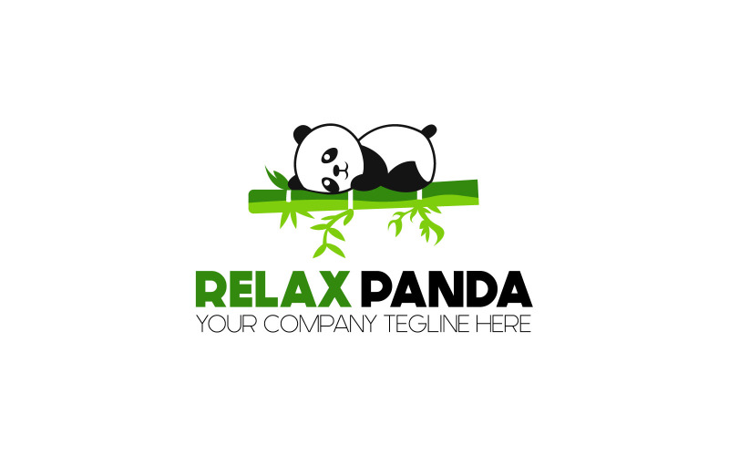 Relax Panda Logo Design Template Logo Template
