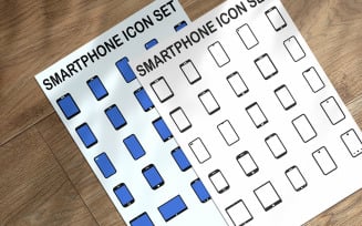 Smartphone Icon Set Design Template