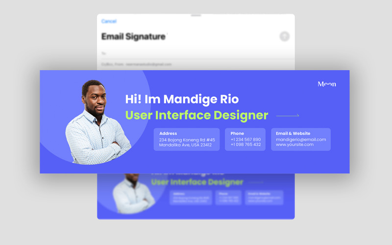 UI Designer Email Signature Template UI Element