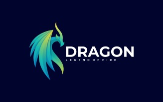 Vector Dragon Gradient Logo
