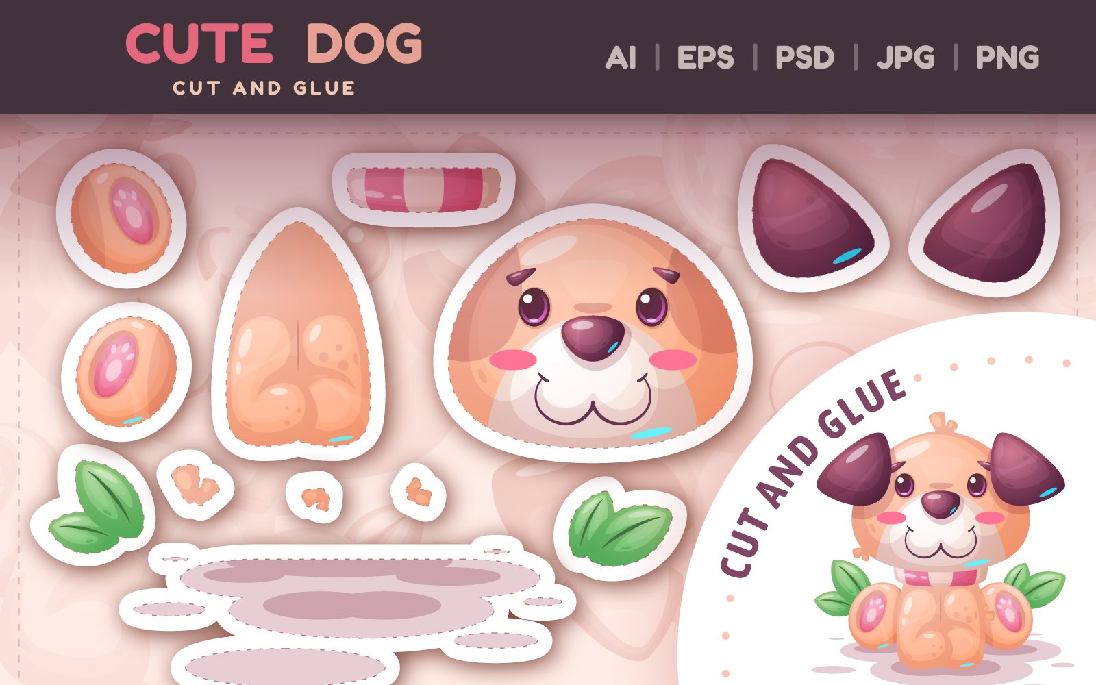 Kit Graphique #216284 Chiot Dessin-anim� Web Design - Logo template Preview