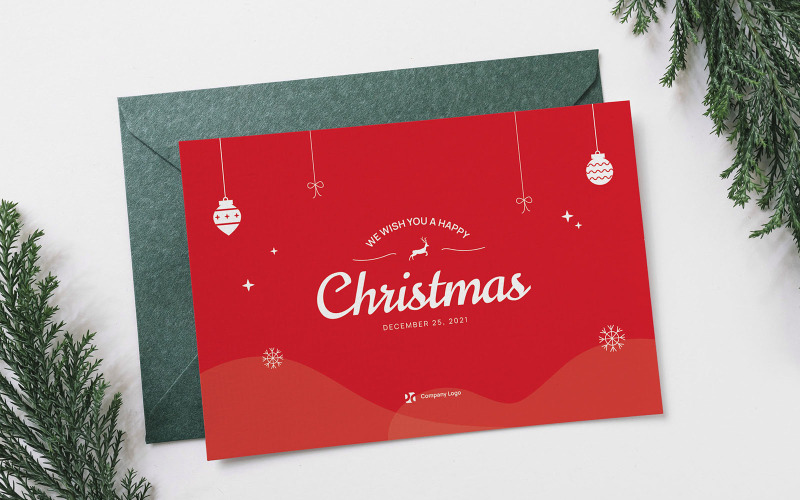 Christmas Greeting Card Template Corporate Identity