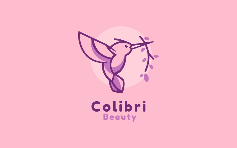 Colibri Simple Mascot Logo Logo Template