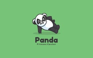 Cool Panda Fitness Logo Style