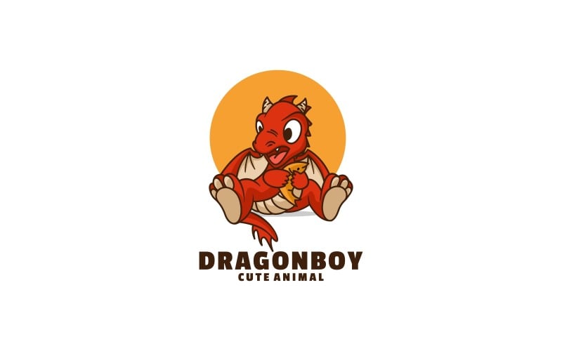 Dragon Boy Cartoon Logo Style Logo Template