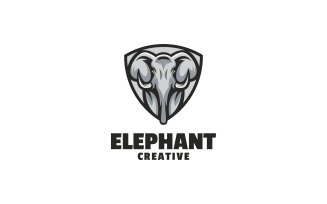 Elephant Simple Mascot Logo Style