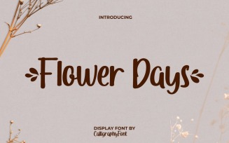 Flower Days Brush Script Font