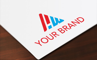 P W Triangle Creative Logo Design