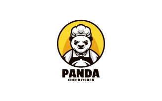 Panda Chef Carton Logo Style