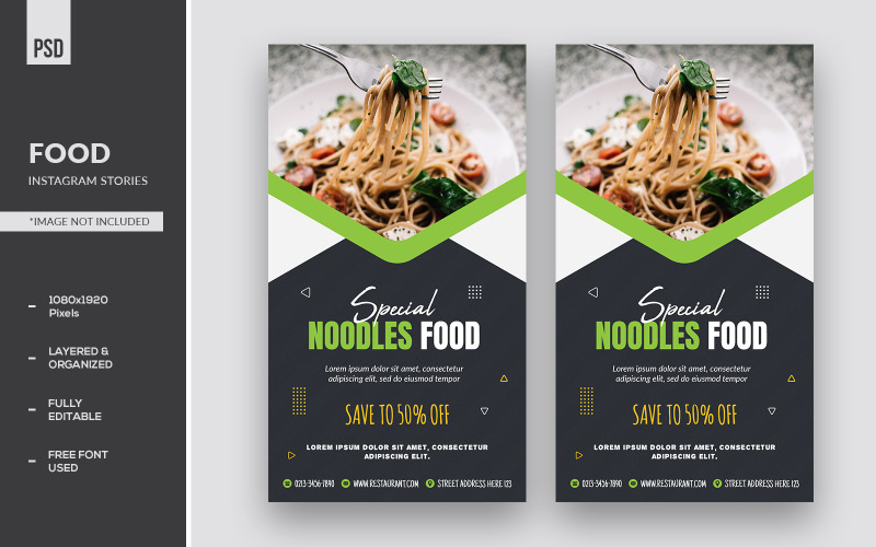 Special Noodles Food Instagram Stories Social Media