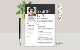 Jonathon Smith Job Hunting Resume CV Template