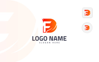 Letter DF Logo Design Vector or FD Logo Design Template