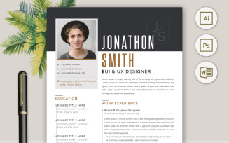 Professional Resume CV Template Design Vol 18