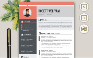 Professional Resume CV Template Design Vol 19