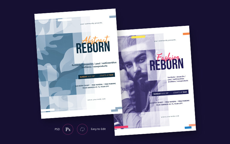 Reborn - PSD Templates for Flyers Corporate Identity