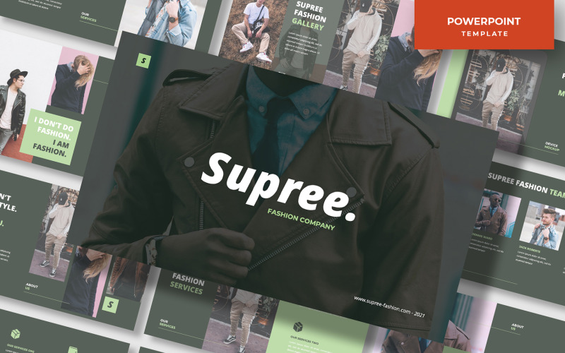 Supree - Men's Fashion Powerpoint Template PowerPoint Template