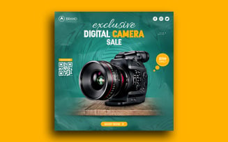 Camera Sale Promotion Social Media Post Instagram Post Banner Template