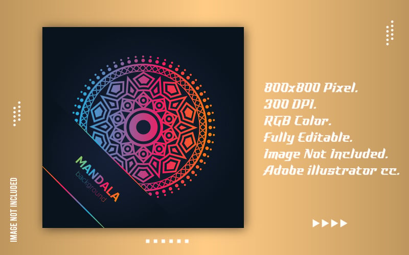 Coloring Gradient Mandala Art Design Corporate Identity