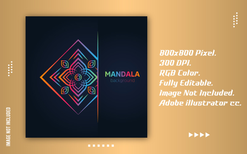 Coloring Gradient Mandala Pattern Art Corporate Identity