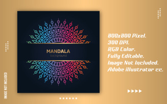 Creative Colorful Mandala Pattern Template