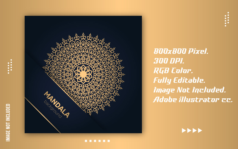 Creative Gold Mandala Design Template Corporate Identity