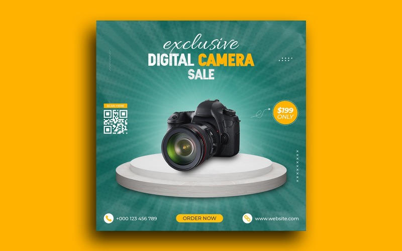 Digital Camera Sale Social Media Post Instagram Post Banner Template