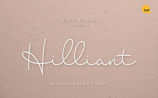 Hilliant - Monoline Script Font