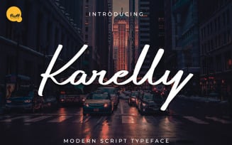 Karelly - Modern Script Typeface Font