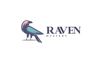 Raven Simple Mascot Logo Style