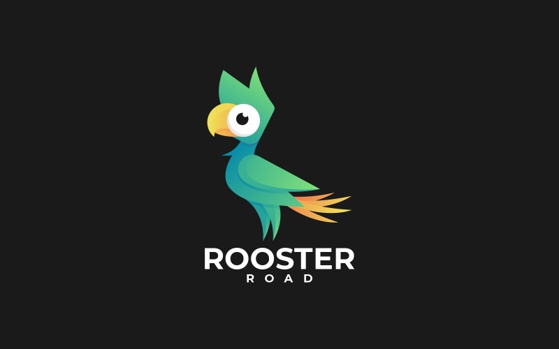 Vector Rooster Gradient Logo Logo Template
