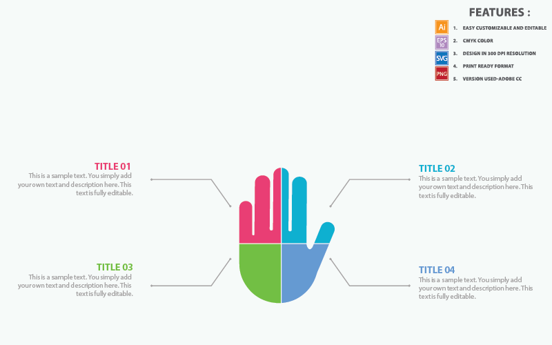 Hand Infographic Template Infographic Element