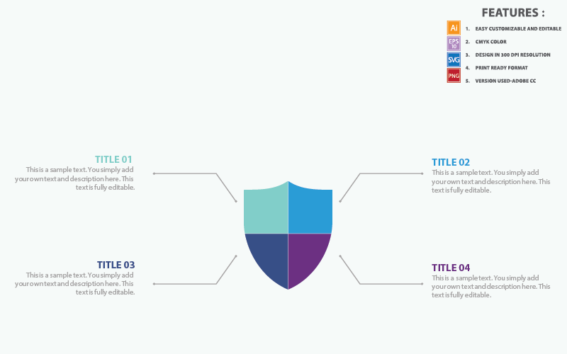 Shield Infographic Template Infographic Element