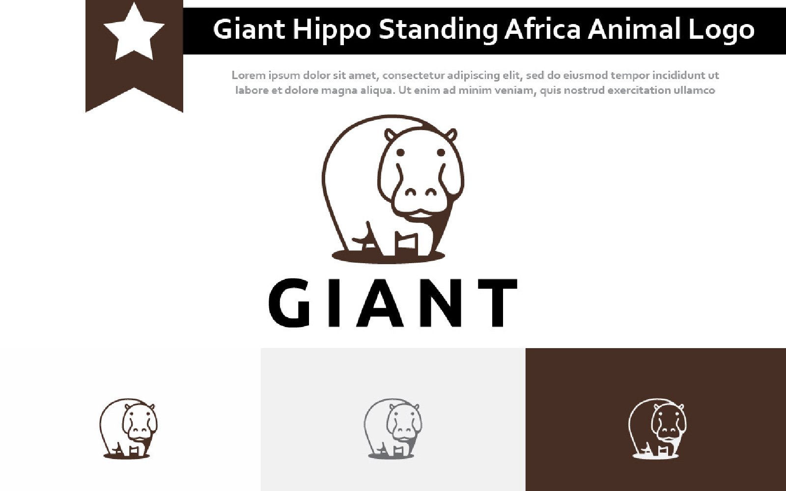 Template #216693 Giant Hippo Webdesign Template - Logo template Preview