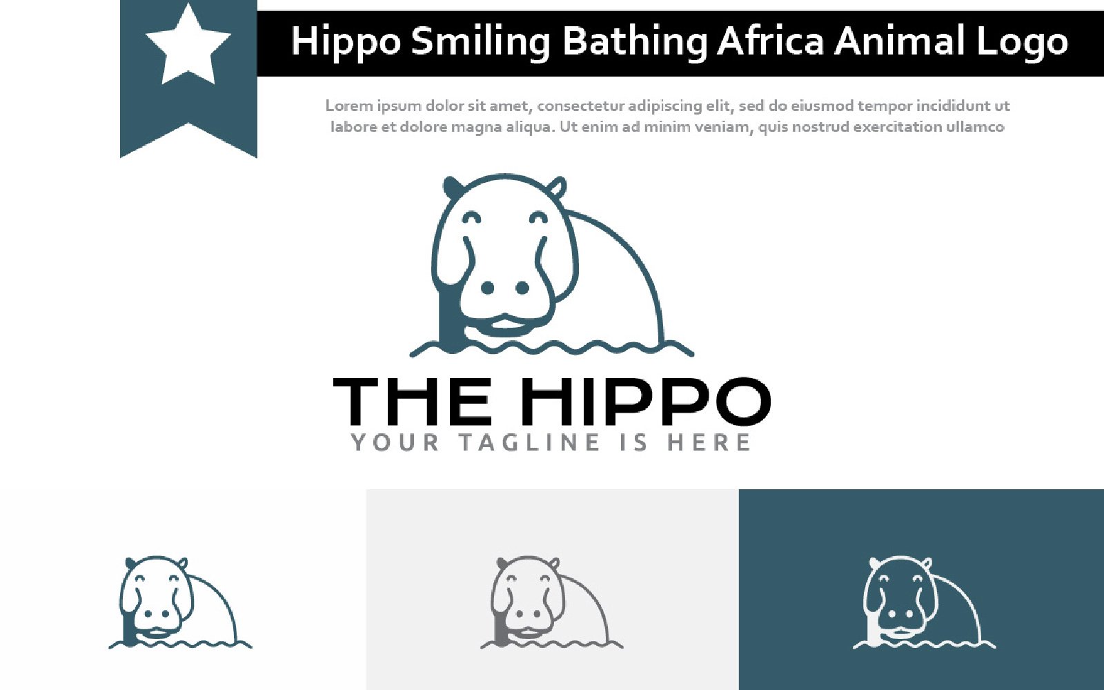Kit Graphique #216694 Cute Hippo Divers Modles Web - Logo template Preview