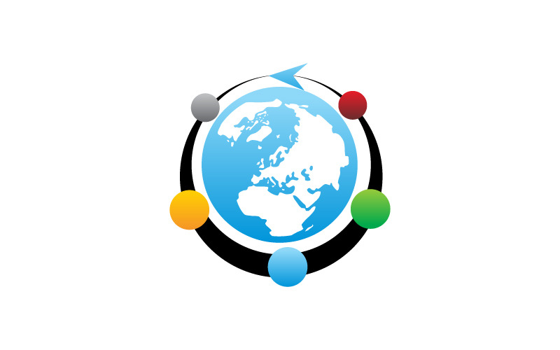 Airport World Logo Brand Identity Logo Template