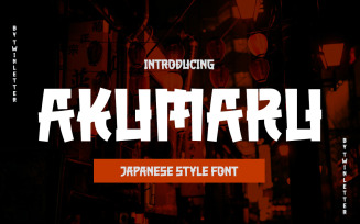 AKUMARU - Japanese style font