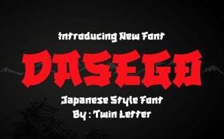 DASEGO - Japanese style font