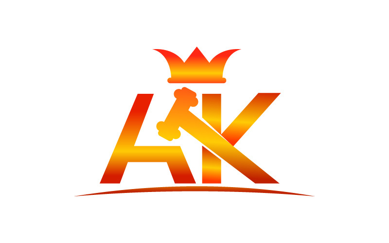 Global Online Auction AK Logo Logo Template