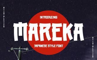 MAREKA - Japanese style font